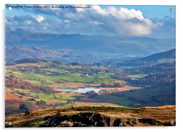 Langdale Valley - Lake District Acrylic by Trevor Kersley RIP