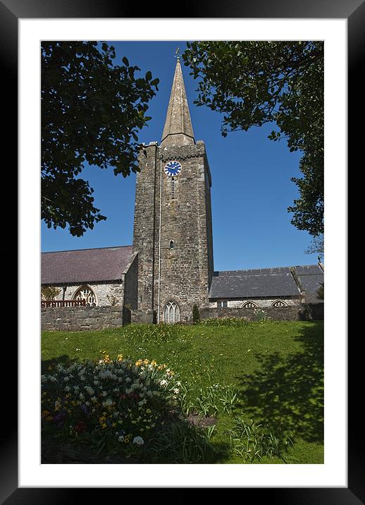 St Marys Church Tenby Pembrokeshire Framed Mounted Print by Steve Purnell