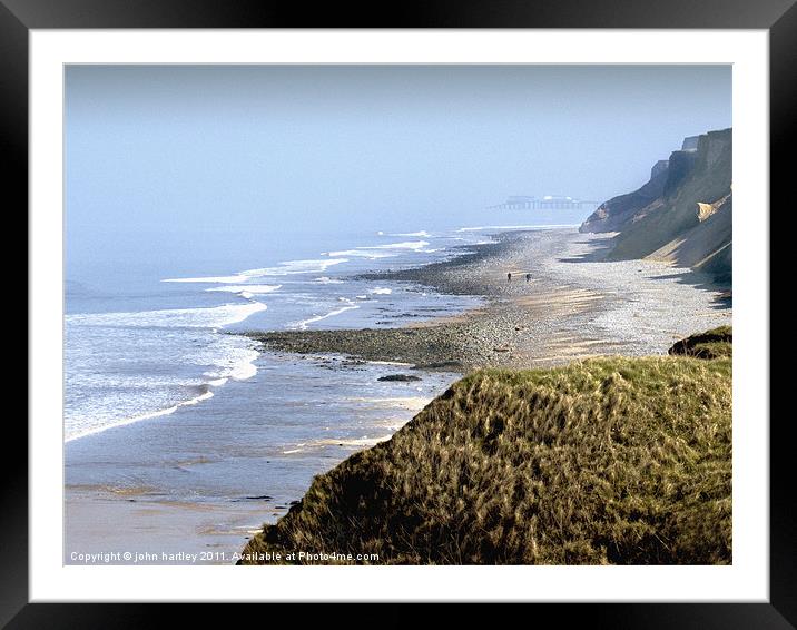  West Runton Beach toward Cromer North Norfolk Framed Mounted Print by john hartley