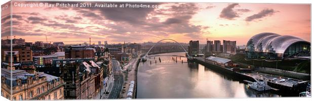 Newcastle and Gateshead Skyline Canvas Print by Ray Pritchard