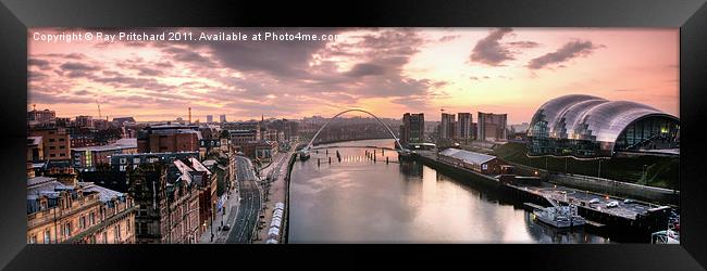 Newcastle and Gateshead Skyline Framed Print by Ray Pritchard