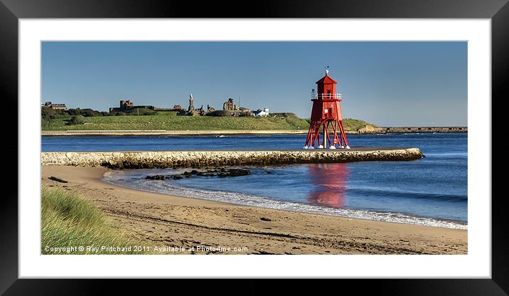 South Shields Groyne Framed Mounted Print by Ray Pritchard