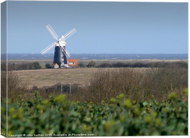 "The Mill" Burnham Overy North Norfolk Canvas Print by john hartley