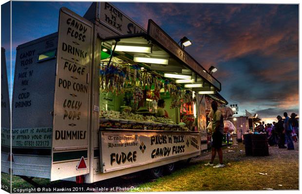 Fudge Candyfloss & popcorn Canvas Print by Rob Hawkins