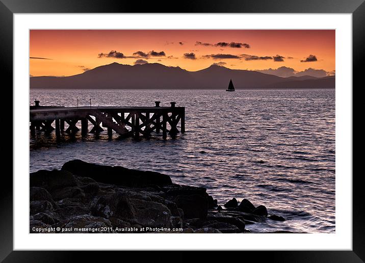 Scottish Sunset Framed Mounted Print by Paul Messenger