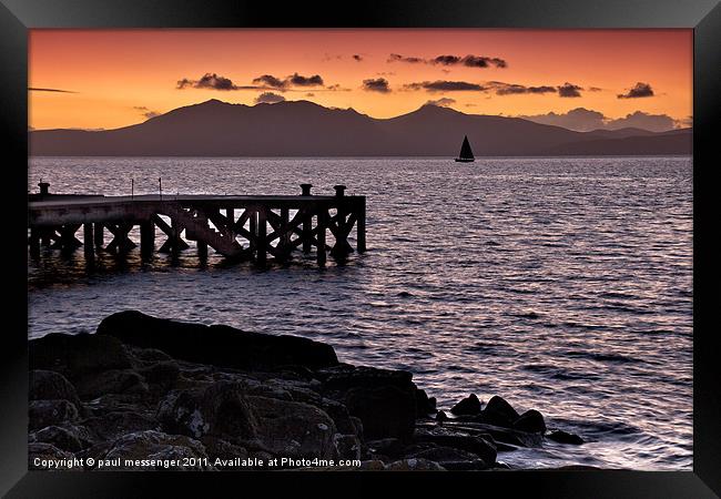 Scottish Sunset Framed Print by Paul Messenger