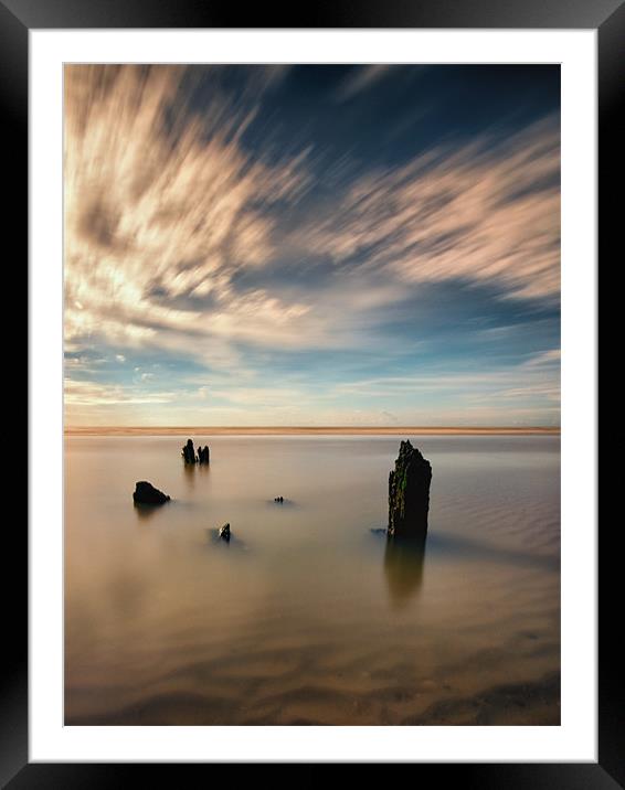 Normans Bay Wood Framed Mounted Print by mark Worsfold