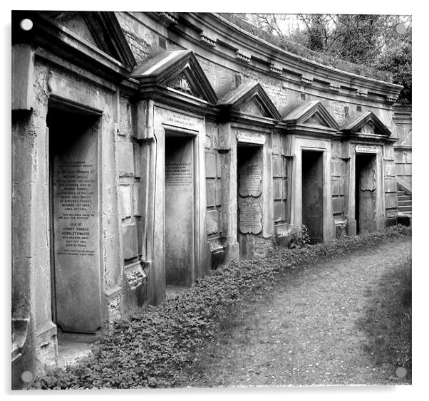 Highgate Cemetery Acrylic by david harding