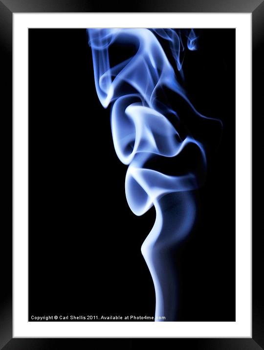 Smoke art Framed Mounted Print by Carl Shellis