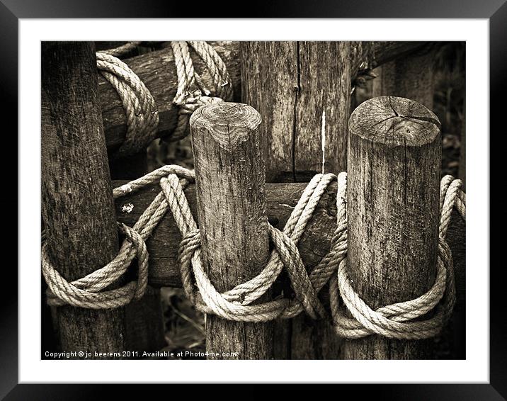 joined at the rope Framed Mounted Print by Jo Beerens