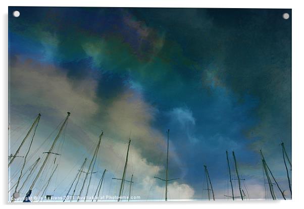 fuel sky Acrylic by Jo Beerens
