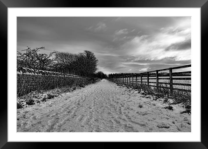 snowy path Framed Mounted Print by Northeast Images