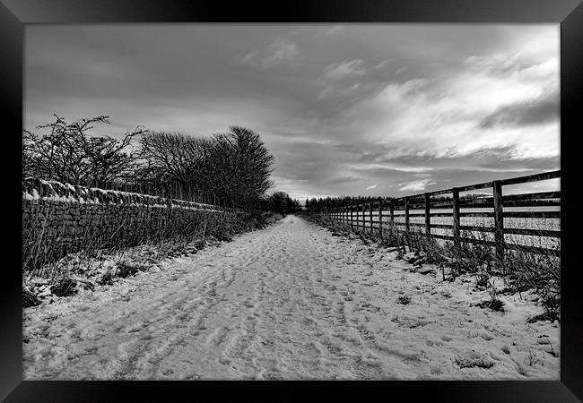 snowy path Framed Print by Northeast Images