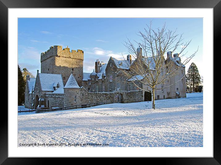 Drum Castle - Winter Framed Mounted Print by Scott K Marshall