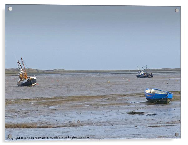 Waiting for the tide Brancaster Staithe North Norf Acrylic by john hartley