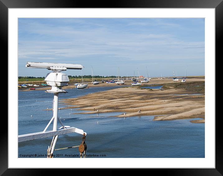 The Harbour Wells next the Sea  North Norfolk Framed Mounted Print by john hartley