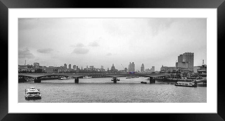 London Skyline Framed Mounted Print by David French