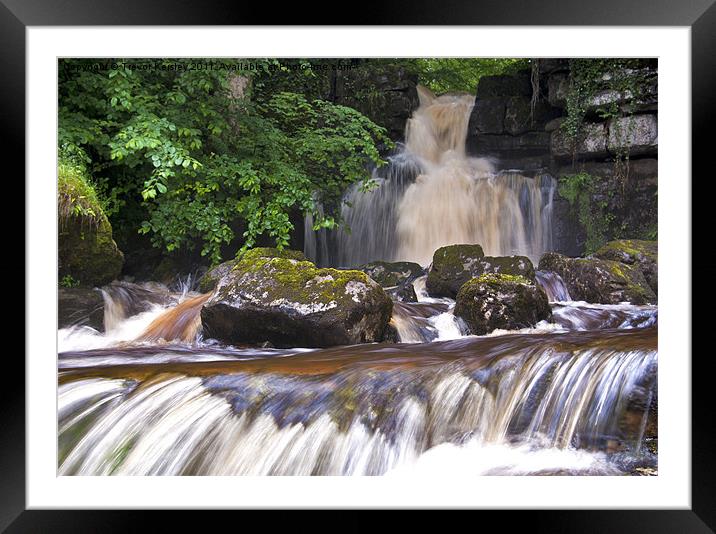 Cliff Beck Falls Framed Mounted Print by Trevor Kersley RIP