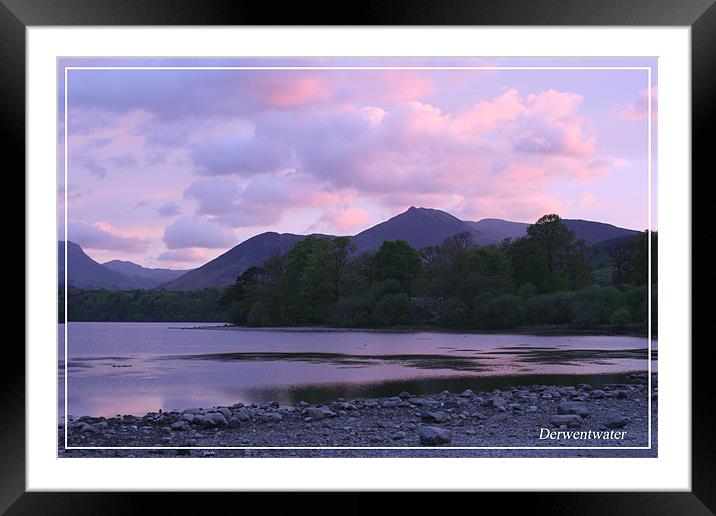 derwentwater Framed Mounted Print by peter thomas
