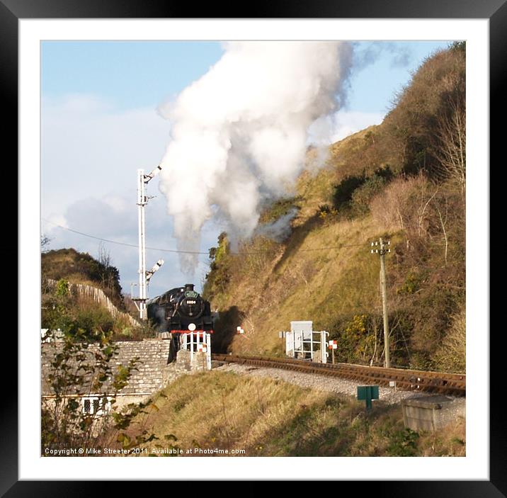 Approaching Corfe Framed Mounted Print by Mike Streeter