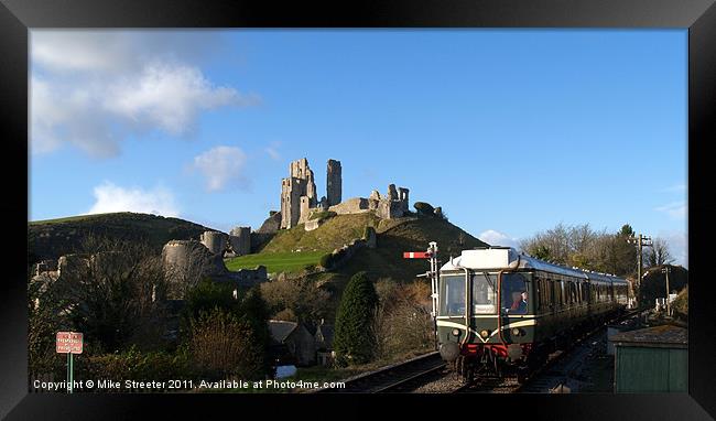 Heritage DMU at Corfe Framed Print by Mike Streeter