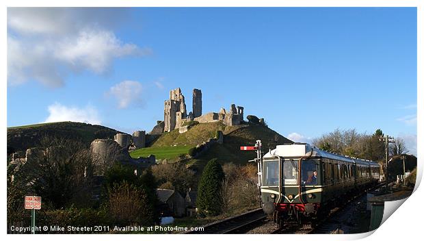 Heritage DMU at Corfe Print by Mike Streeter