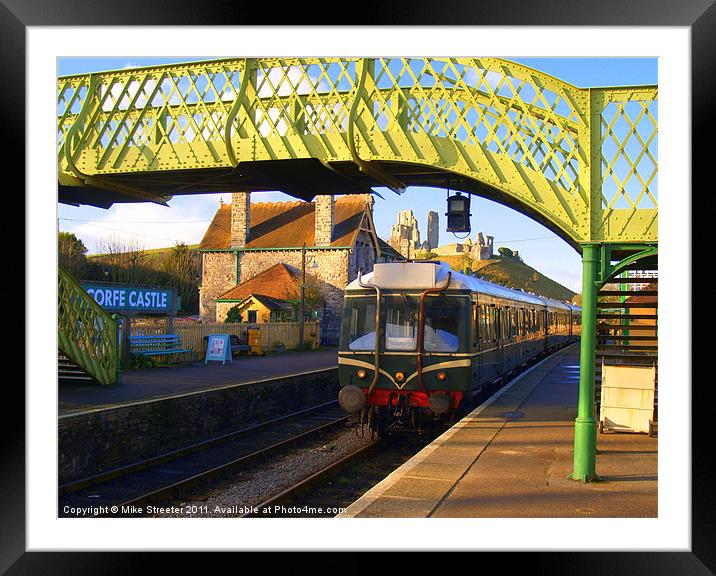 Corfe Castle Station 2 Framed Mounted Print by Mike Streeter