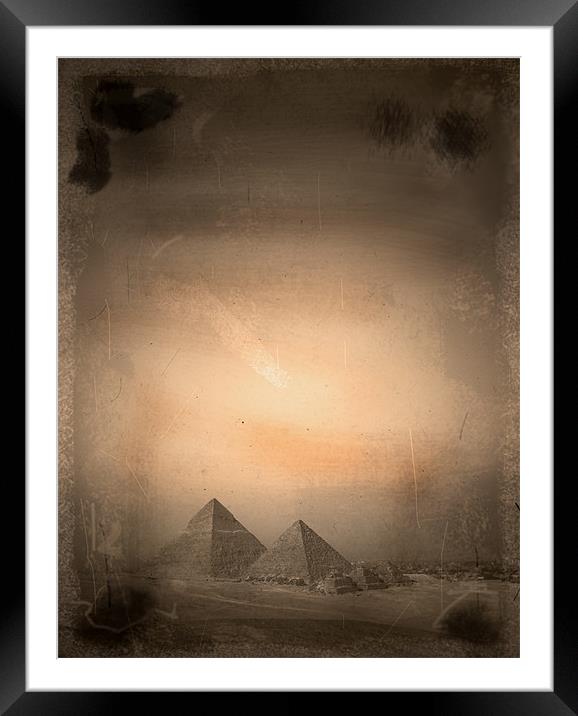 Pyramids Framed Mounted Print by david harding