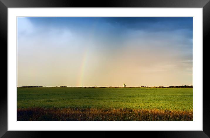 Prairie Rainbow Framed Mounted Print by Elaine Manley