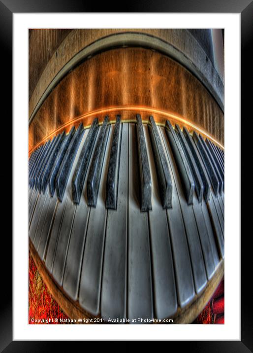 Eye of the piano Framed Mounted Print by Nathan Wright