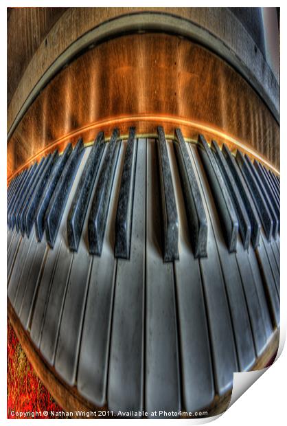 Eye of the piano Print by Nathan Wright