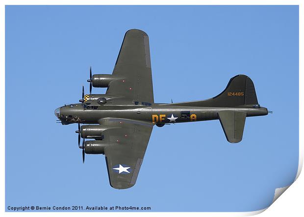 B-17 Flying Fortress Print by Bernie Condon