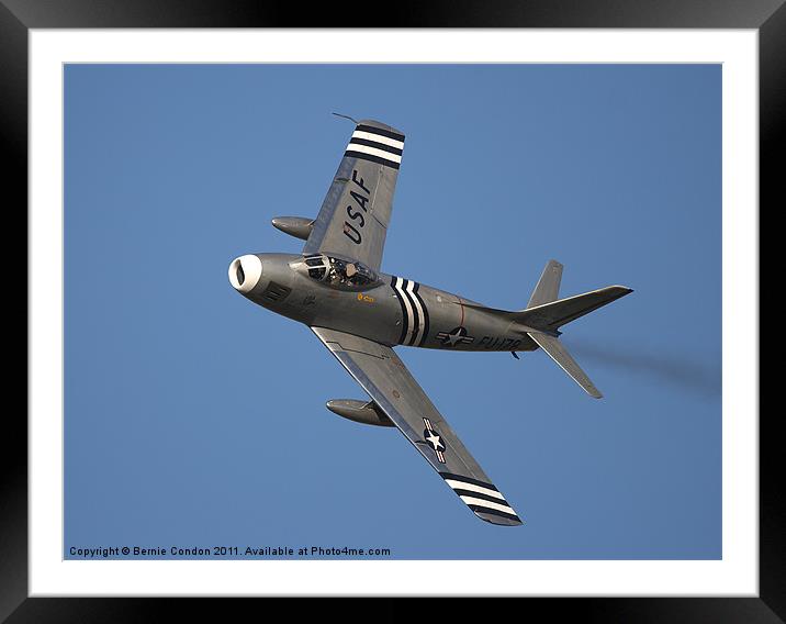 F-86 Sabre Framed Mounted Print by Bernie Condon