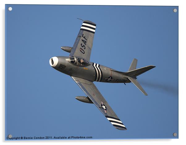 F-86 Sabre Acrylic by Bernie Condon