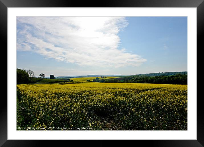 yellow ribbon Framed Mounted Print by Jo Beerens