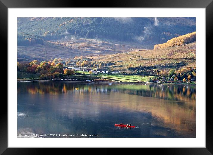 Canoeing on Loch Goil Framed Mounted Print by Lynn Bolt