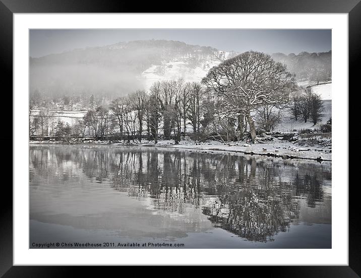 Snow at Lake Windermere Framed Mounted Print by Chris Woodhouse