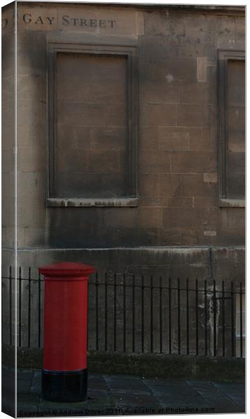 Letter box on Gay Street Canvas Print by Andrew Driver