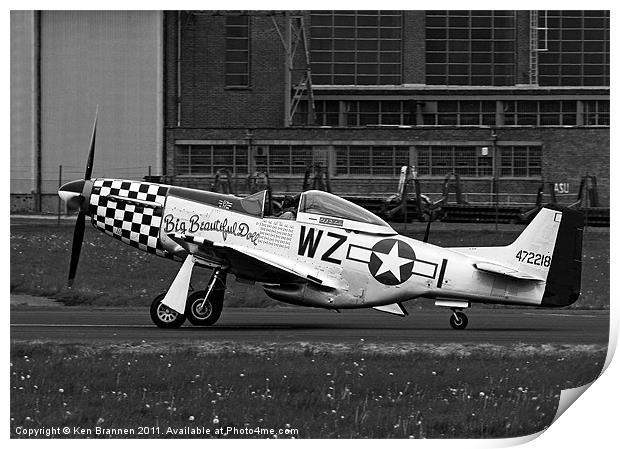 Big Beautiful Doll P51 Mustang Print by Oxon Images