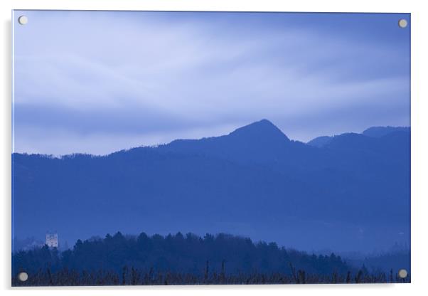 Mountain church at dawn Acrylic by Ian Middleton