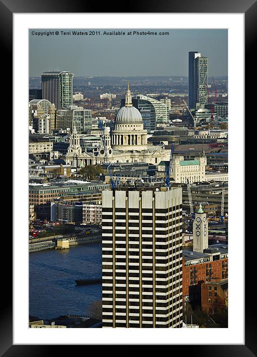 London Landmarks Framed Mounted Print by Terri Waters