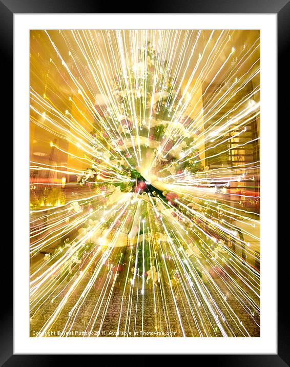 Hyper Christmas Framed Mounted Print by Neal P
