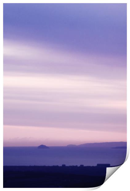 Sunset on the forth 3 Print by Kevin Dobie