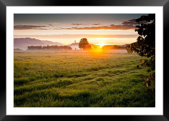 Stirling Misty Sunrise Framed Mounted Print by Andrew Jack