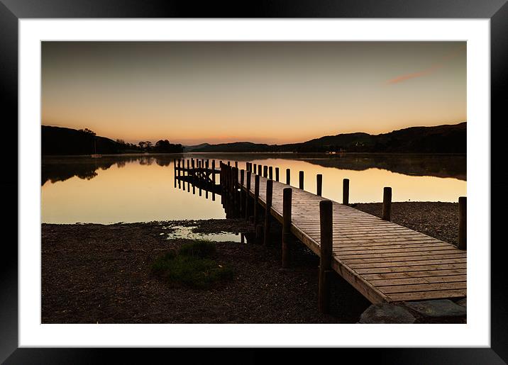 Dawn over Coniston Water Framed Mounted Print by Stephen Mole