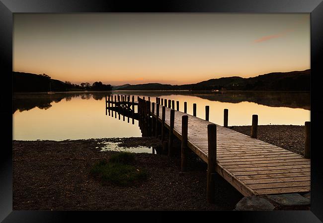 Dawn over Coniston Water Framed Print by Stephen Mole