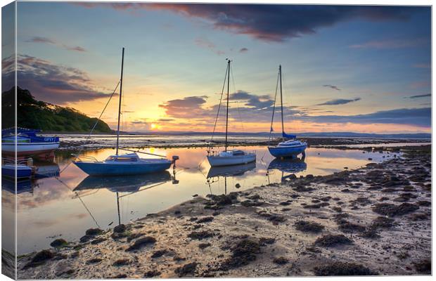 Cramond - River Almond Mouth Canvas Print by Andrew Jack