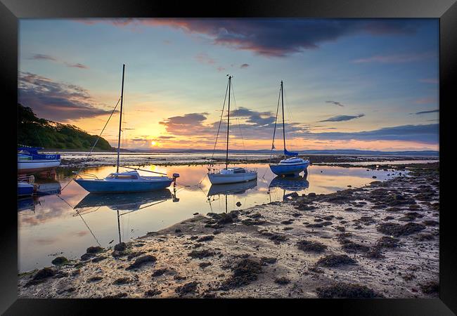 Cramond - River Almond Mouth Framed Print by Andrew Jack