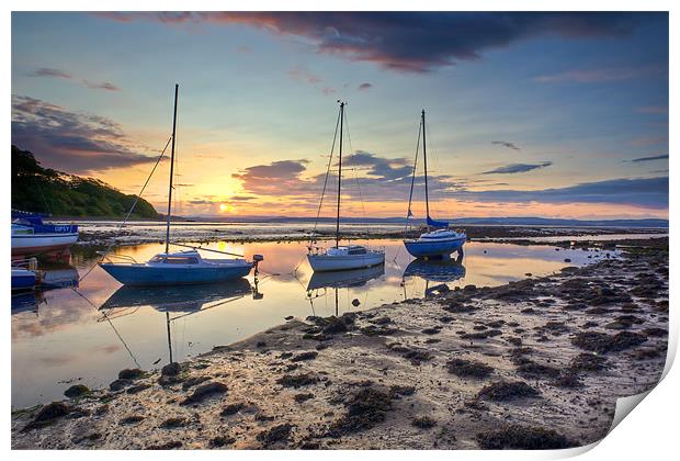Cramond - River Almond Mouth Print by Andrew Jack