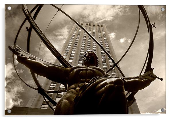Atlas at the Rockefeller Acrylic by Andrew Watson